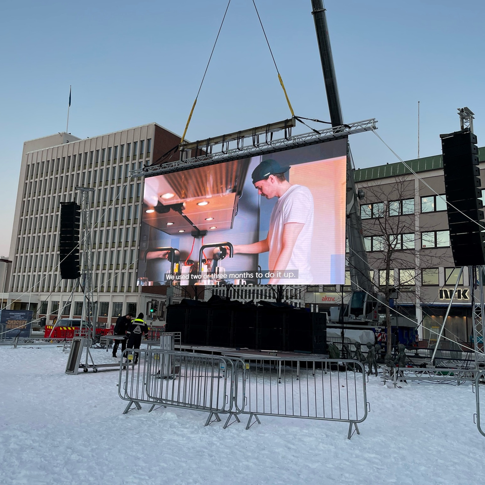 P4.81 LED Video Wall 8.2'x 4.9' - Rental Panel Screen-Turn-key solutions-IP65 waterproof - Plug and Play