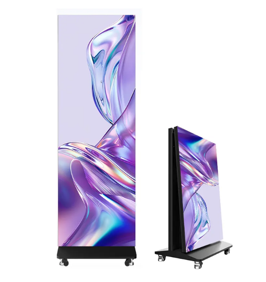 PH1.875 Portable Foldable  LED Display  Movable Floor Standing Screen Poster Wifi Display