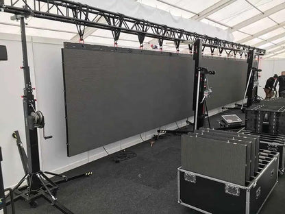 2 pcs 6M Height Telescopic Mobile Truss Lift Stand Square Sound Lighting Events LED display Hand Crank Stand  Aluminum Alloy