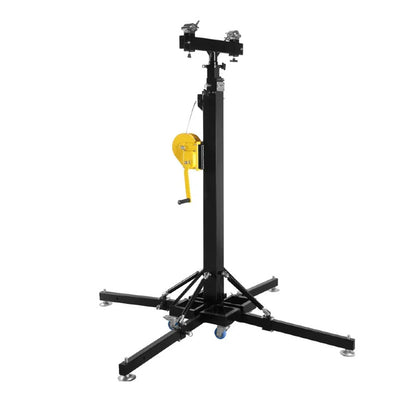 2 pcs 6M Height Telescopic Mobile Truss Lift Stand Square Sound Lighting Events LED display Hand Crank Stand  Aluminum Alloy